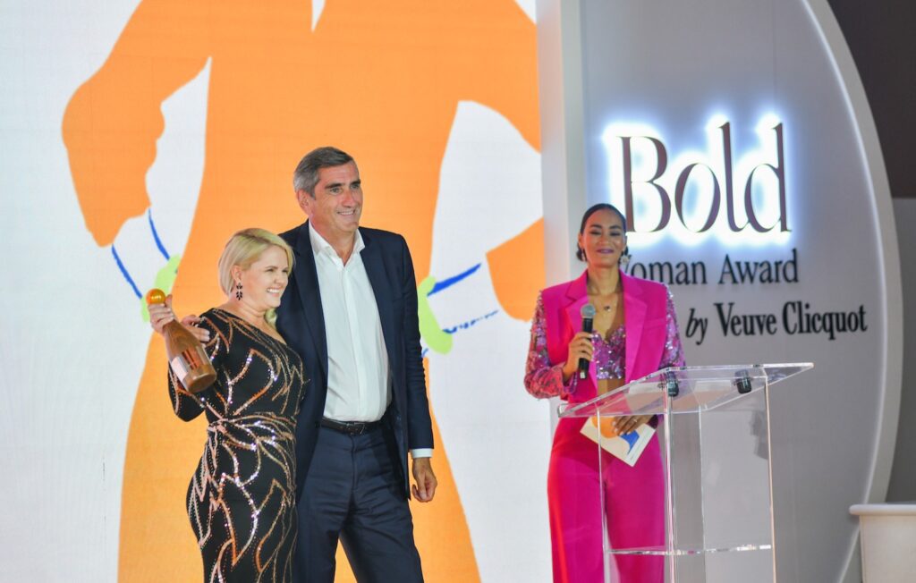 South Africa's 2023 Veuve Clicquot Bold Woman Award Winners & Finalists 5 6. Veuve Clicquot Bold Woman Award event ceremony Claire Blackenberg Jean Marc Gallot Jo Ann Strauss 1024x652 1