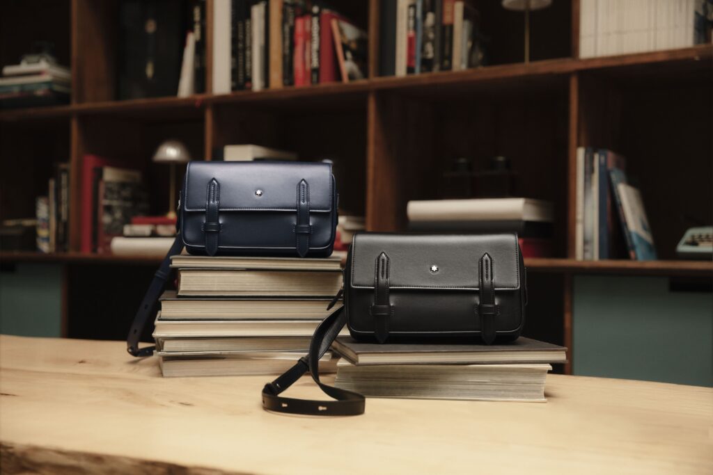 Montblanc Leather Meisterstück Collection 6 Meisterstück (ink blue and black)
