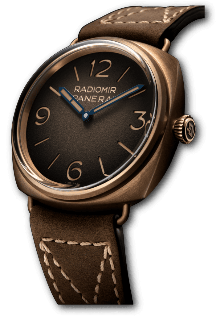 Imibala Summer Gala Auction Lots Announced 6 Panerai Radiomir Bronzo Imibala watch Side Front view