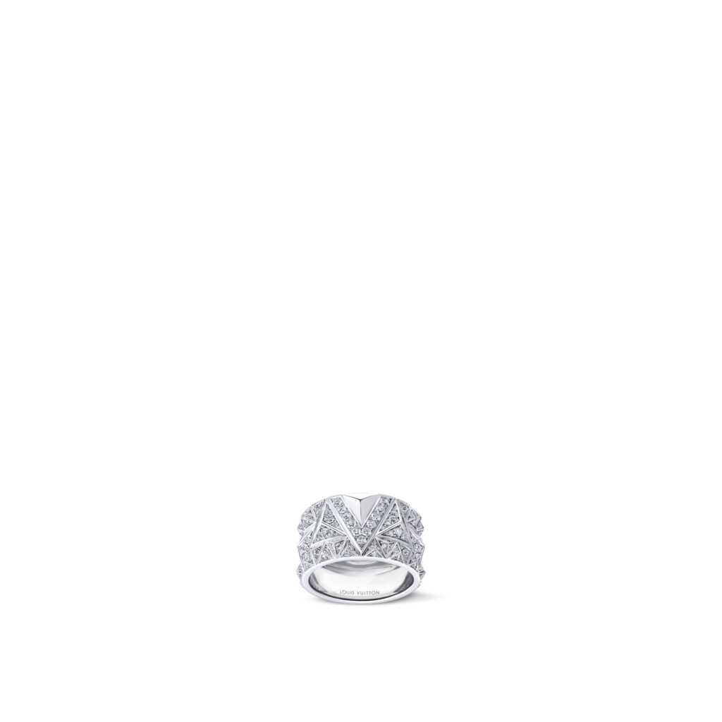 Louis Vuitton Enhances the Pure V Collection 5 Ring White Gold and Diamonds Pure V collection Louis Vuitton High Jewelry 1024x1024 1