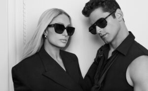 Karl Lagerfeld Spring–Summer 2026 campaign featuring Paris Hilton at the Maison in Paris, showcasing black‑and‑white signature styles and vibrant seasonal looks.