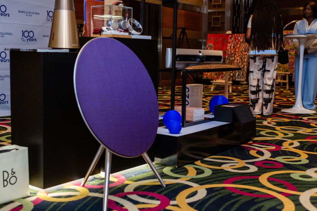 Bang & Olufusen speaker at the Carlota Showroom Press Day