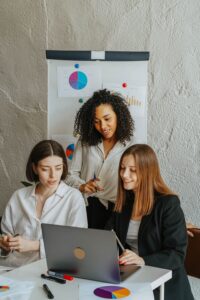 Professional women working