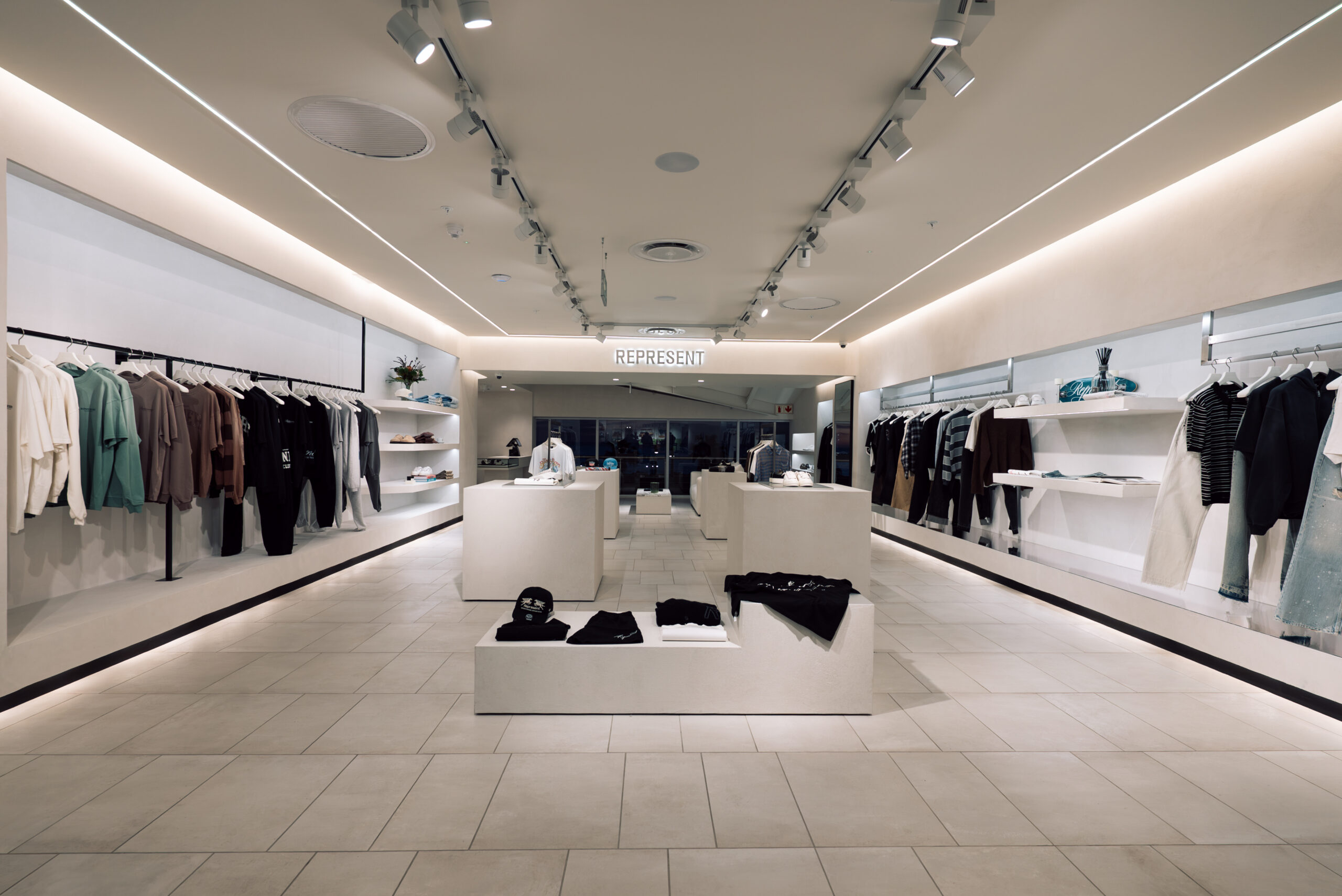 Represent's first African flagship, on the Upper Level of Cape Town's V&A Waterfront.